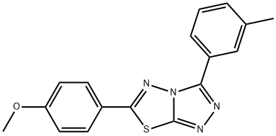 methyl 4-[3-(3-methylphenyl)[1,2,4]triazolo[3,4-b][1,3,4]thiadiazol-6-yl]phenyl ether Struktur