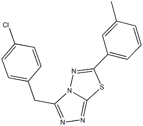 3-(4-chlorobenzyl)-6-(3-methylphenyl)[1,2,4]triazolo[3,4-b][1,3,4]thiadiazole Struktur