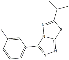 6-isopropyl-3-(3-methylphenyl)[1,2,4]triazolo[3,4-b][1,3,4]thiadiazole Struktur