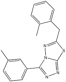 6-(2-methylbenzyl)-3-(3-methylphenyl)[1,2,4]triazolo[3,4-b][1,3,4]thiadiazole Struktur