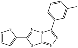 3-(3-methylphenyl)-6-(2-thienyl)[1,2,4]triazolo[3,4-b][1,3,4]thiadiazole Struktur