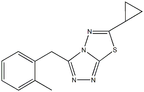 6-cyclopropyl-3-(2-methylbenzyl)[1,2,4]triazolo[3,4-b][1,3,4]thiadiazole Struktur