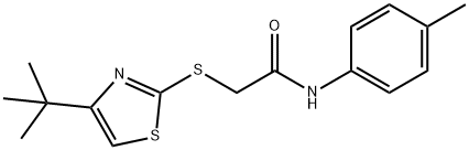 2-[(4-tert-butyl-1,3-thiazol-2-yl)sulfanyl]-N-(4-methylphenyl)acetamide Struktur