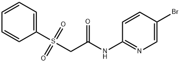 N-(5-bromo-2-pyridinyl)-2-(phenylsulfonyl)acetamide Struktur