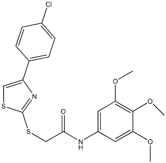 2-{[4-(4-chlorophenyl)-1,3-thiazol-2-yl]sulfanyl}-N-(3,4,5-trimethoxyphenyl)acetamide Struktur