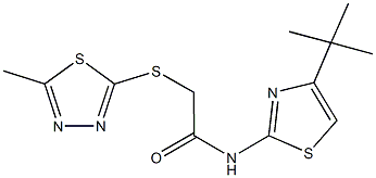 N-(4-tert-butyl-1,3-thiazol-2-yl)-2-[(5-methyl-1,3,4-thiadiazol-2-yl)sulfanyl]acetamide Struktur