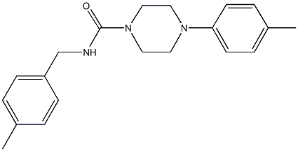 N-(4-methylbenzyl)-4-(4-methylphenyl)-1-piperazinecarboxamide Struktur