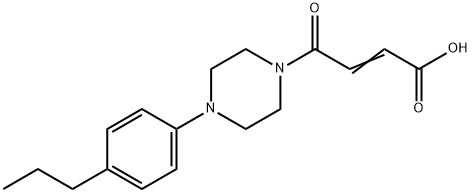 4-oxo-4-[4-(4-propylphenyl)-1-piperazinyl]-2-butenoic acid Struktur