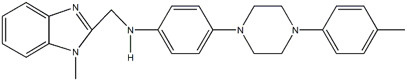 N-[(1-methyl-1H-benzimidazol-2-yl)methyl]-N-{4-[4-(4-methylphenyl)-1-piperazinyl]phenyl}amine Struktur