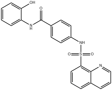 N-(2-hydroxyphenyl)-4-[(8-quinolinylsulfonyl)amino]benzamide Struktur