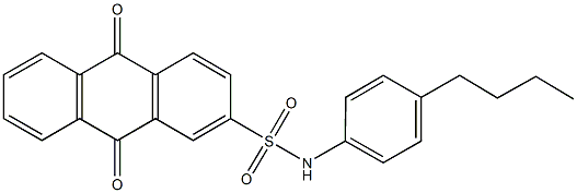 N-(4-butylphenyl)-9,10-dioxo-9,10-dihydro-2-anthracenesulfonamide Struktur