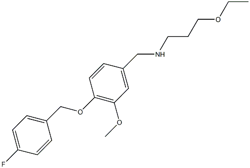 N-(3-ethoxypropyl)-N-{4-[(4-fluorobenzyl)oxy]-3-methoxybenzyl}amine Struktur