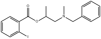 2-[benzyl(methyl)amino]-1-methylethyl 2-iodobenzoate Struktur