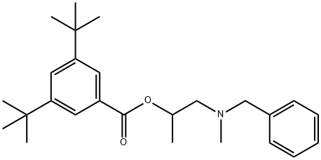 2-[benzyl(methyl)amino]-1-methylethyl 3,5-ditert-butylbenzoate Struktur