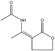 N-[1-(2-oxodihydro-3(2H)-furanylidene)ethyl]acetamide Struktur