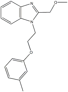 2-(methoxymethyl)-1-[2-(3-methylphenoxy)ethyl]-1H-benzimidazole Struktur