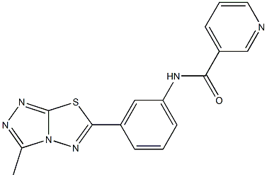 N-[3-(3-methyl[1,2,4]triazolo[3,4-b][1,3,4]thiadiazol-6-yl)phenyl]nicotinamide Struktur