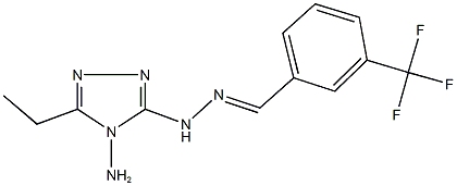 3-(trifluoromethyl)benzaldehyde (4-amino-5-ethyl-4H-1,2,4-triazol-3-yl)hydrazone Struktur