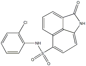 N-(2-chlorophenyl)-2-oxo-1,2-dihydrobenzo[cd]indole-6-sulfonamide Struktur