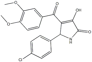 5-(4-chlorophenyl)-4-(3,4-dimethoxybenzoyl)-3-hydroxy-1,5-dihydro-2H-pyrrol-2-one Struktur