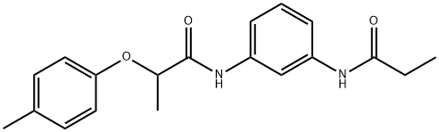 2-(4-methylphenoxy)-N-[3-(propionylamino)phenyl]propanamide Struktur