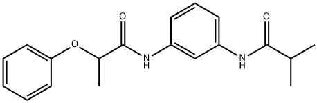 2-methyl-N-{3-[(2-phenoxypropanoyl)amino]phenyl}propanamide Struktur