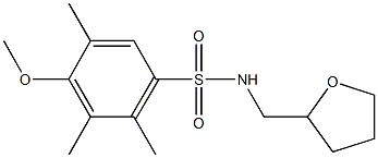 4-methoxy-2,3,5-trimethyl-N-(tetrahydro-2-furanylmethyl)benzenesulfonamide Struktur