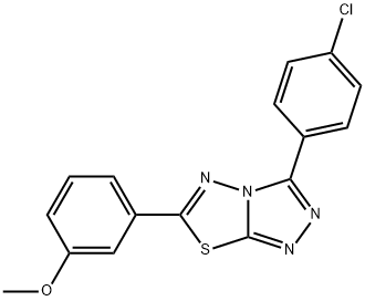 3-[3-(4-chlorophenyl)[1,2,4]triazolo[3,4-b][1,3,4]thiadiazol-6-yl]phenyl methyl ether Struktur