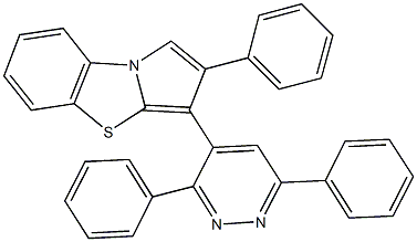 3-(3,6-diphenyl-4-pyridazinyl)-2-phenylpyrrolo[2,1-b][1,3]benzothiazole Struktur