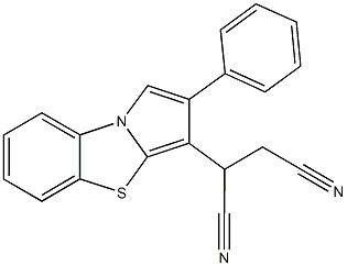 2-(2-phenylpyrrolo[2,1-b][1,3]benzothiazol-3-yl)succinonitrile Struktur