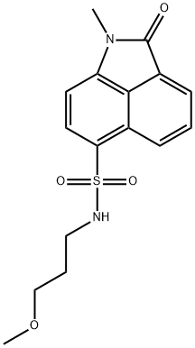 N-(3-methoxypropyl)-1-methyl-2-oxo-1,2-dihydrobenzo[cd]indole-6-sulfonamide Struktur