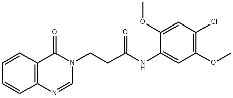 N-(4-chloro-2,5-dimethoxyphenyl)-3-(4-oxo-3(4H)-quinazolinyl)propanamide Struktur