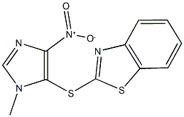 2-({4-nitro-1-methyl-1H-imidazol-5-yl}sulfanyl)-1,3-benzothiazole Struktur