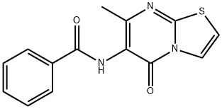 N-(7-methyl-5-oxo-5H-[1,3]thiazolo[3,2-a]pyrimidin-6-yl)benzamide Struktur