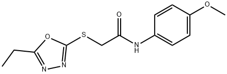 2-[(5-ethyl-1,3,4-oxadiazol-2-yl)sulfanyl]-N-(4-methoxyphenyl)acetamide Struktur