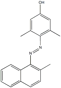 3,5-dimethyl-4-[(2-methyl-1-naphthyl)diazenyl]phenol Struktur