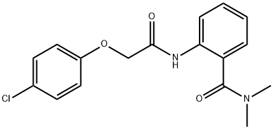 2-{[(4-chlorophenoxy)acetyl]amino}-N,N-dimethylbenzamide Struktur