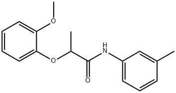 2-(2-methoxyphenoxy)-N-(3-methylphenyl)propanamide Struktur