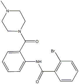 2-bromo-N-{2-[(4-methyl-1-piperazinyl)carbonyl]phenyl}benzamide Struktur