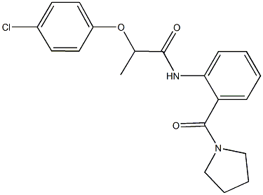 2-(4-chlorophenoxy)-N-[2-(1-pyrrolidinylcarbonyl)phenyl]propanamide Struktur