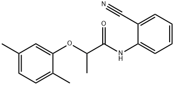 N-(2-cyanophenyl)-2-(2,5-dimethylphenoxy)propanamide Struktur