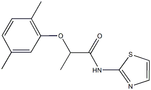 2-(2,5-dimethylphenoxy)-N-(1,3-thiazol-2-yl)propanamide Struktur