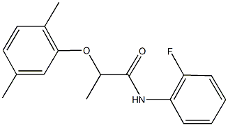 2-(2,5-dimethylphenoxy)-N-(2-fluorophenyl)propanamide Struktur