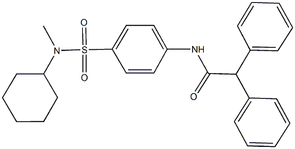 N-(4-{[cyclohexyl(methyl)amino]sulfonyl}phenyl)-2,2-diphenylacetamide Struktur