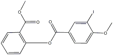 2-(methoxycarbonyl)phenyl 3-iodo-4-methoxybenzoate Struktur