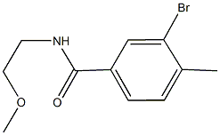 3-bromo-N-(2-methoxyethyl)-4-methylbenzamide Struktur