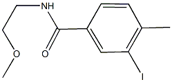 3-iodo-N-(2-methoxyethyl)-4-methylbenzamide Struktur