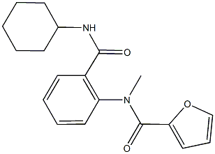 N-{2-[(cyclohexylamino)carbonyl]phenyl}-N-methyl-2-furamide Struktur