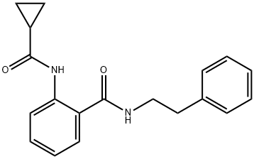 2-[(cyclopropylcarbonyl)amino]-N-(2-phenylethyl)benzamide Struktur