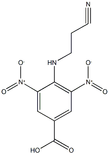 4-[(2-cyanoethyl)amino]-3,5-bisnitrobenzoic acid Struktur